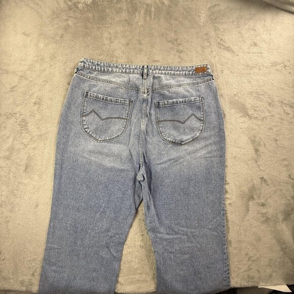 Cleo + Wolf Jeans Womens 38x36 Light Wash Ultra High Rise Ankle Straight Cotton - Picture 7 of 16